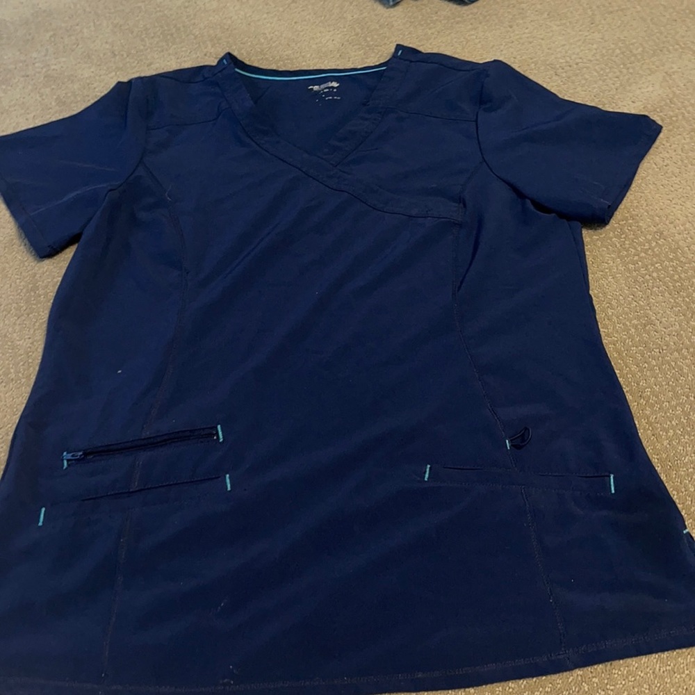 Dark blue medium scrub top